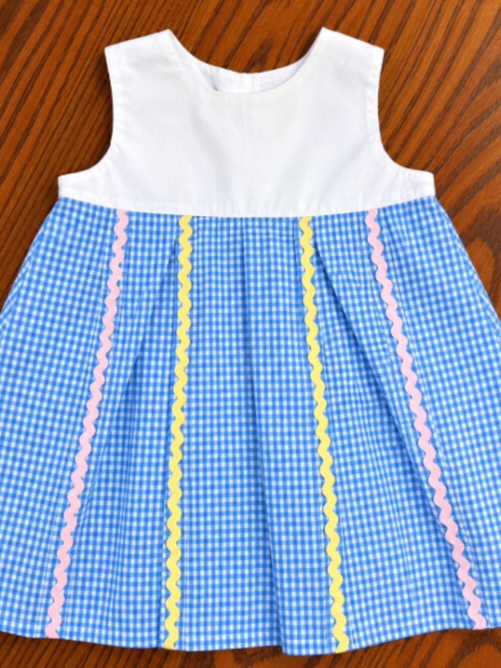 💙 Stitchy Fish Blue Gingham Dress | 18 Months